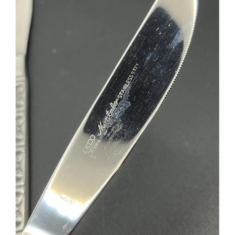 Set Of 7 Ekco‎ Eterna Montalo MCM Stainless Steel Flatware Dinner Knives Japan